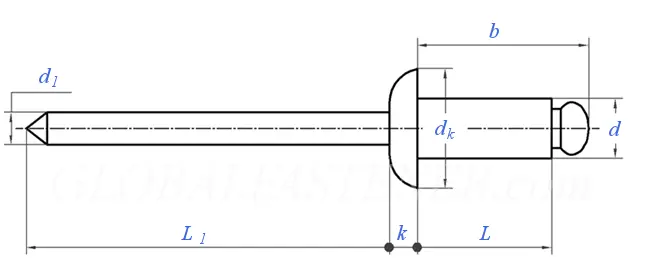 Open Type Pop Rivet For Blind Installation